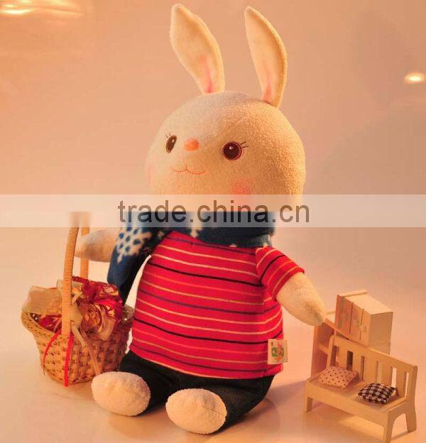 Funny smile rabbit toy/super soft stuffed toy
