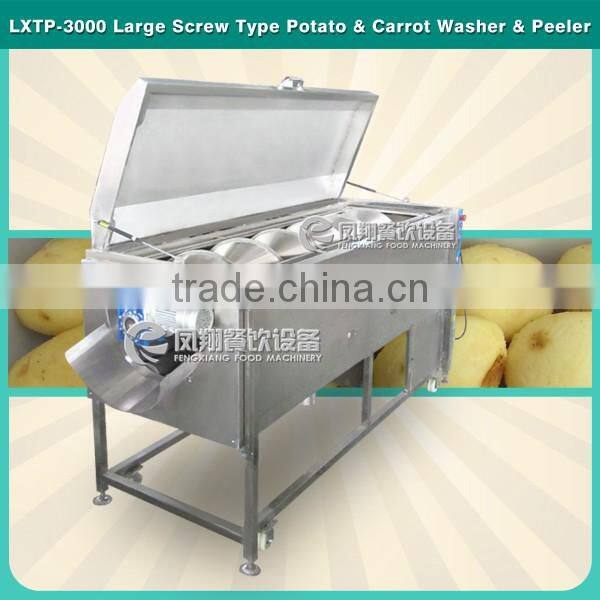 LXTP-3000 screw type vegetable washer and peeler machine