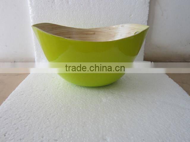White lacquer outside bamboo bowl for kitchenware from leading Vietnam company