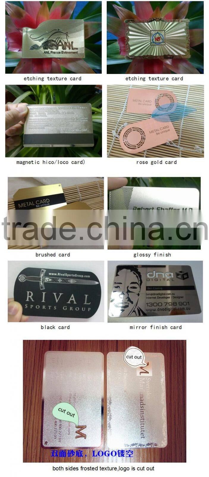 Custom Size Golden Color Metal Business Card