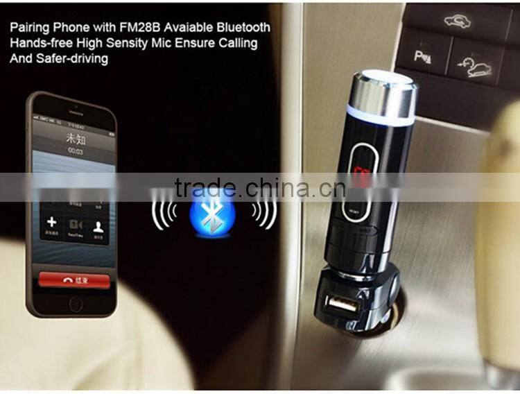 Handfree LED Display Wireless Bluetooth Car Kit FM Transmitter MP3 Player USB Charger For Samsung Iphone 6 Smartphone