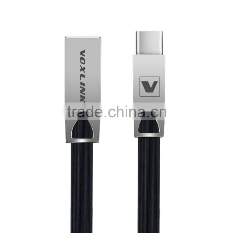 Voxlink 2017 New 5V 1A Zinc Alloy flat Fast Charging Data Sync usb Cable for iPhone 6 6s Plus 5s 5 iPad mini/Samsung/HTC