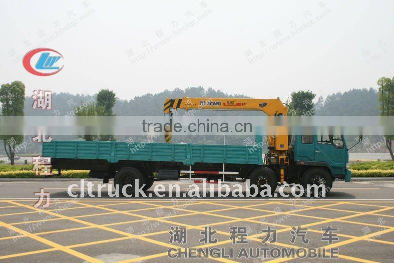 FAW cargo truck mounted 8T crane for sale