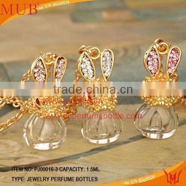 Rabbit Shape Jewelry Pendant Glass Perfume bottle jewelry
