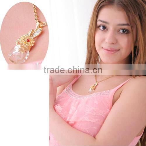 Rabbit Shape Jewelry Pendant Glass Perfume bottle jewelry