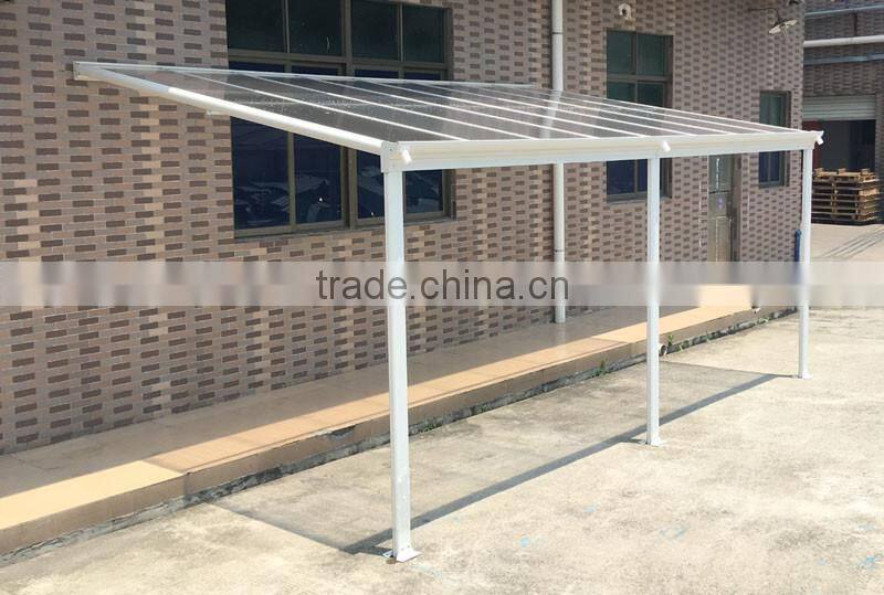 Sturdy aluminium polycarbonate patio cover, balcony canopy, outdoor patio covering