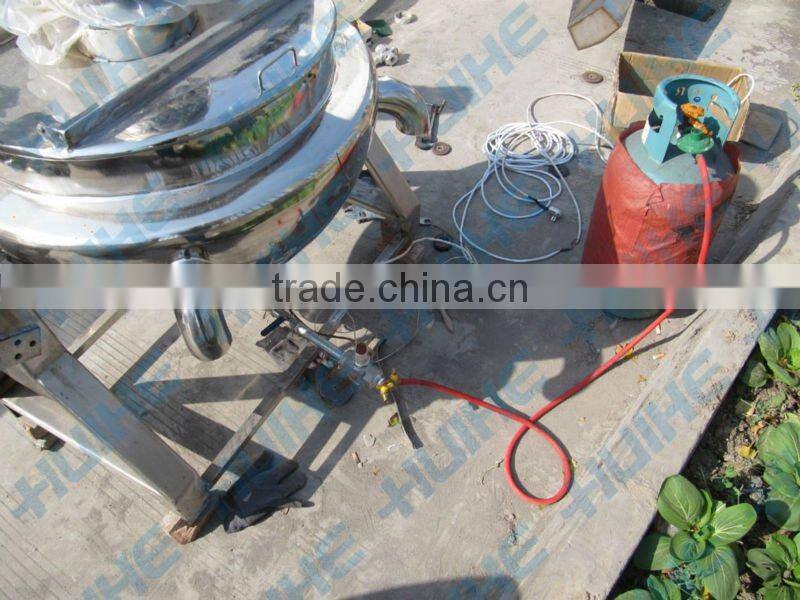 fire heating jacketed kettle with mixer
