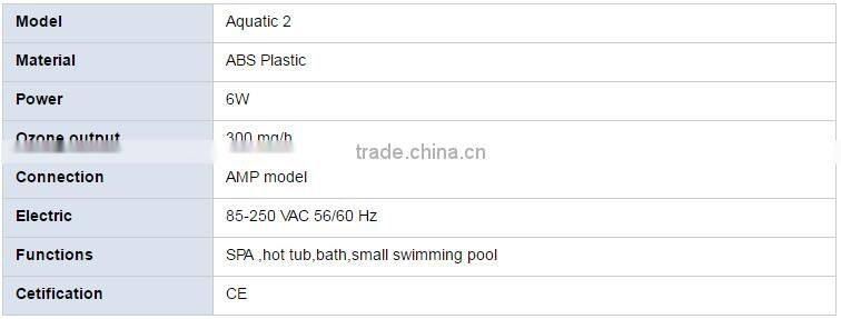 small portable 300 mg/h water ozone generator for SPA