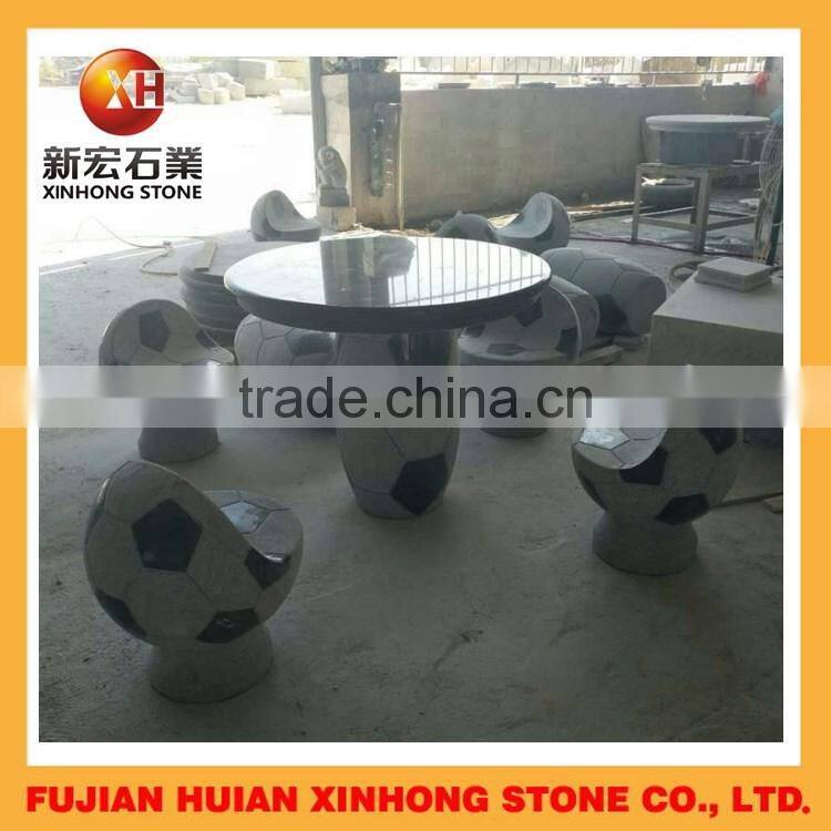 design stone granite football chair with table