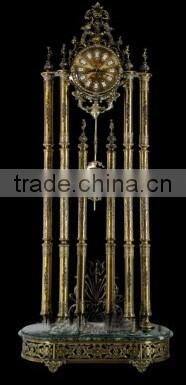 Magnificent Antique 19th Century French Gold Gilded Bronze Floor Standing Clock