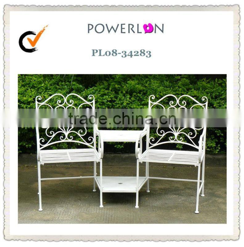 Very Nice Cream Outdoor Decorative Classical Vintage Wrought Irons Metal Table Set