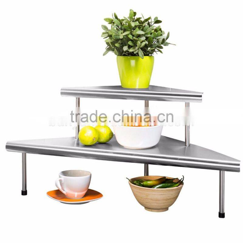 China Factory Kitchen and Home Stainless Steel Corner Storage Shelf