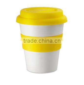350ml glass mug with silicone lid