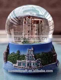 Shine color piece plastic snow globe paris french souvenir