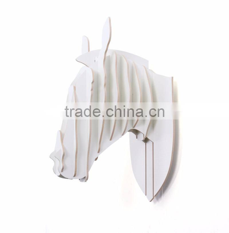 Wall hanging wood crafts zebra head decoration