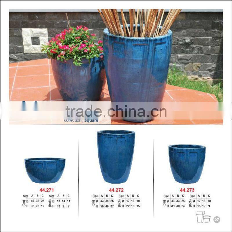 Vietnam Outdoor glazed pot and pottery flower