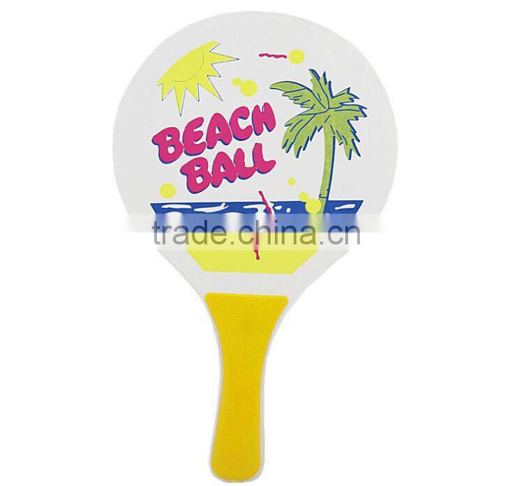 mesh bag packing wooden Badmition and Beach racket with PE handle