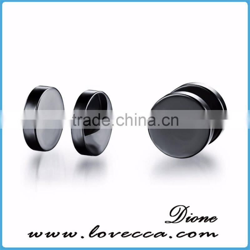 Newest silver,black,gold barbell earrings stainless steel jewelry for men