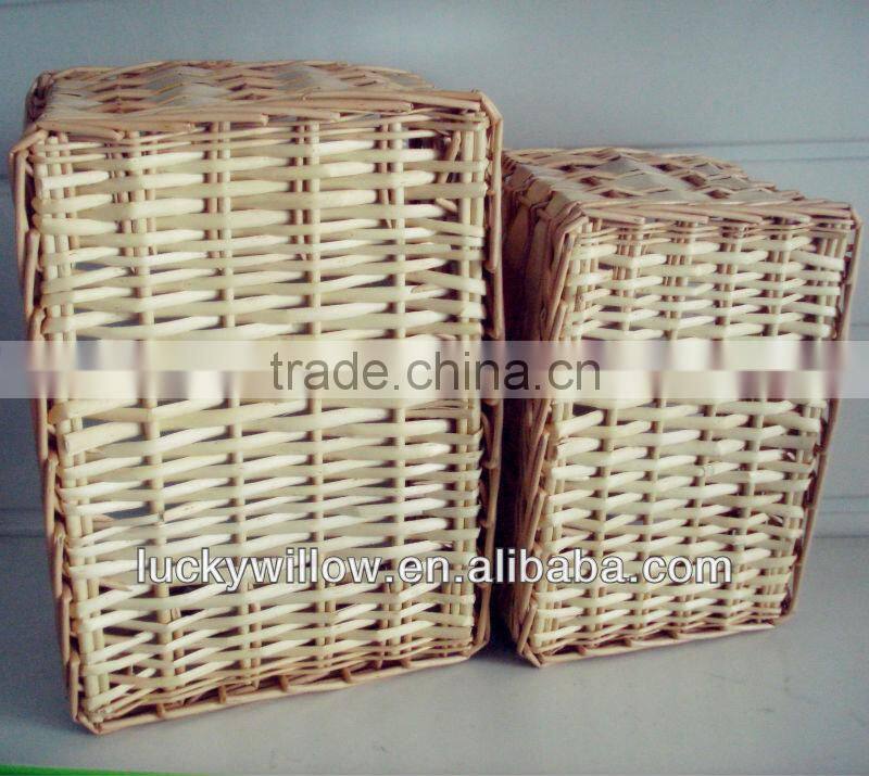 factory supply 2016new product woven wood basket with lining