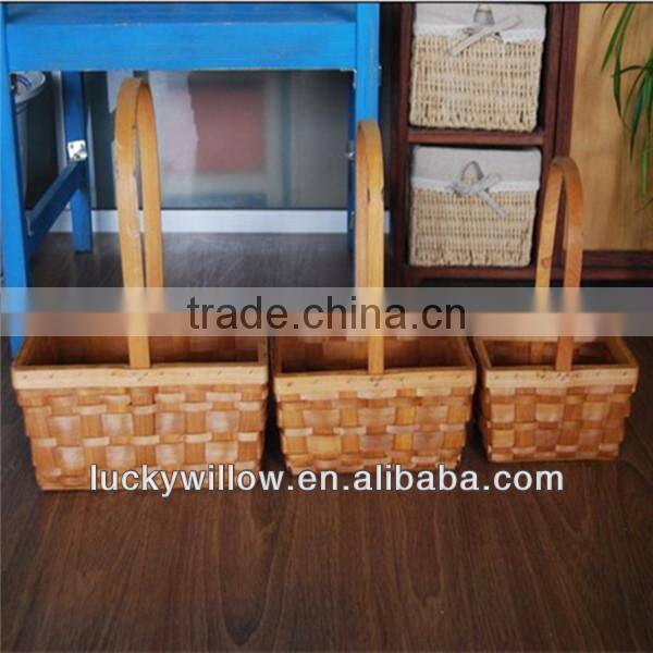 Factory supply woodchip basket for garden storage