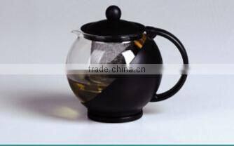 disposable borosilicate glass flower/tea pot with warmer and filter/flower pot coffee mug