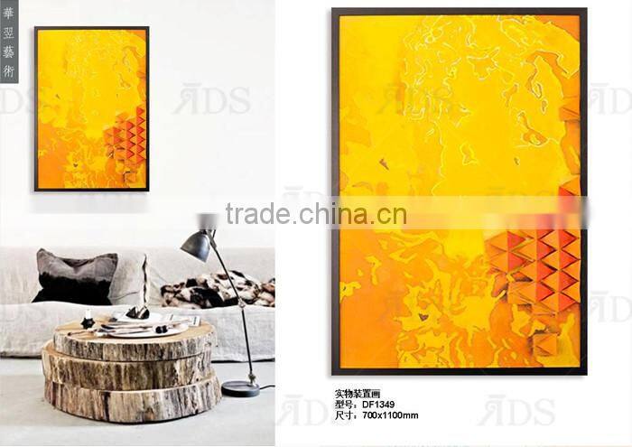 Framed Handmade shadow box home goods wall art canvas painting