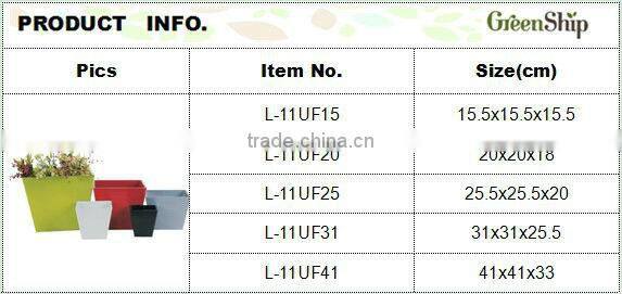 Square plant Pots wholesale/lightweight/20 years lifetime/eco-friendly