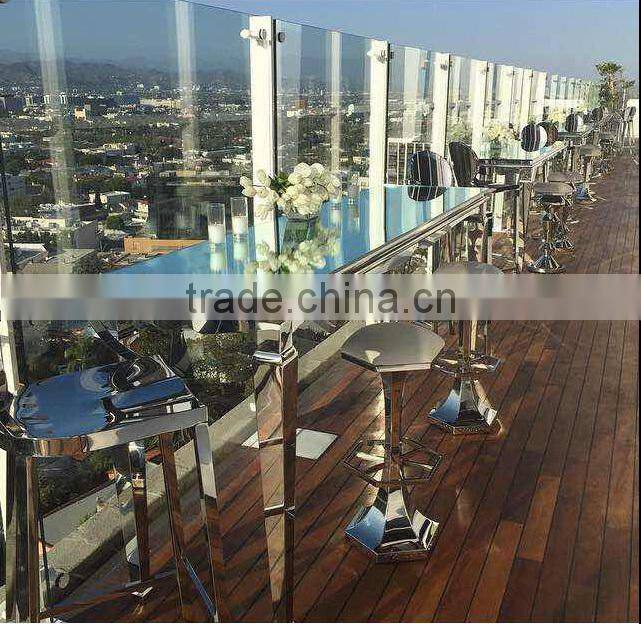 CT8050 long high glass top bar table for party wedding