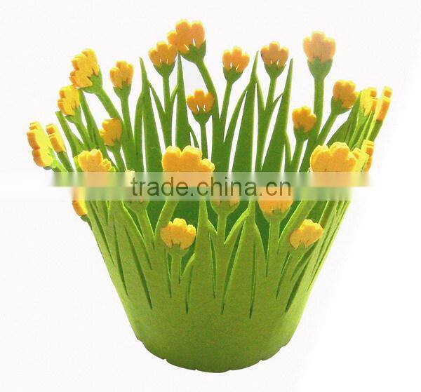 hot sale 2017 top quality new products wedding home party interior ornoment the most popular eco felt decoration flower