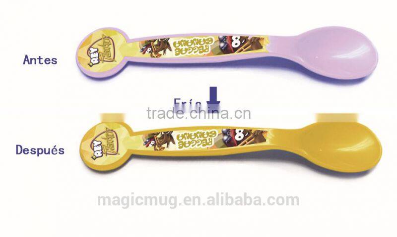 Shenzhen Manufacturer Plastic Color Changing Spoon
