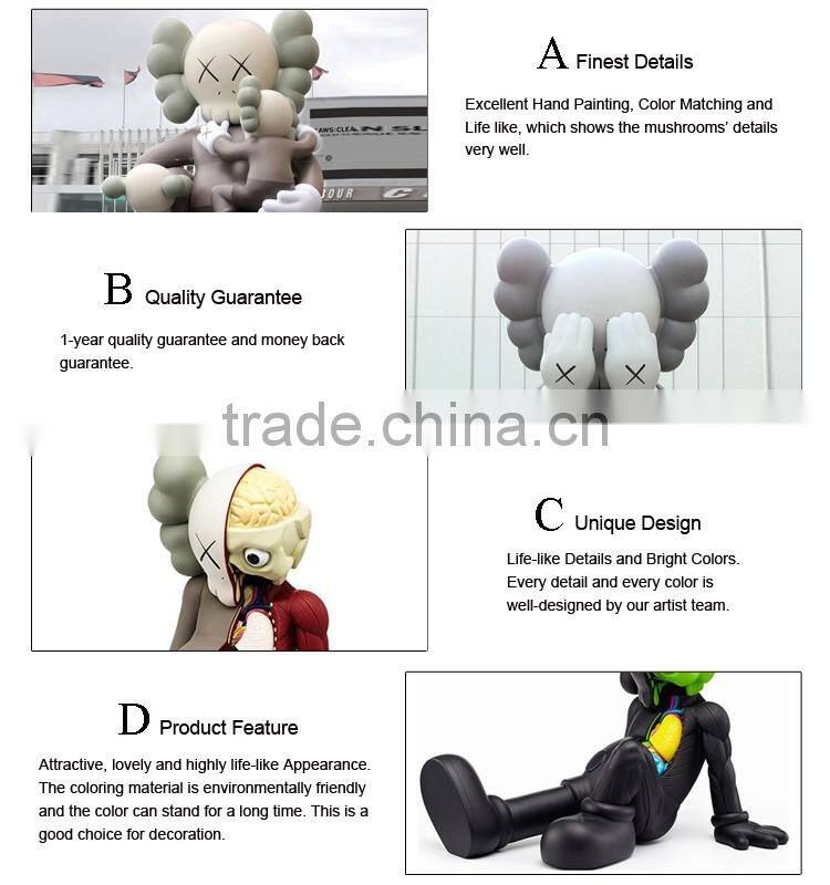 wholesale home decor high quality resin craft fiberglass kaws companion