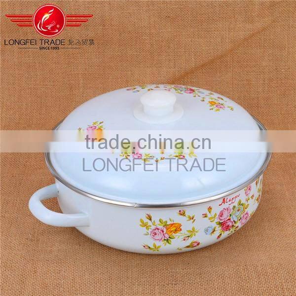 High quality 20cm enamel deep frying pot / enamel frier