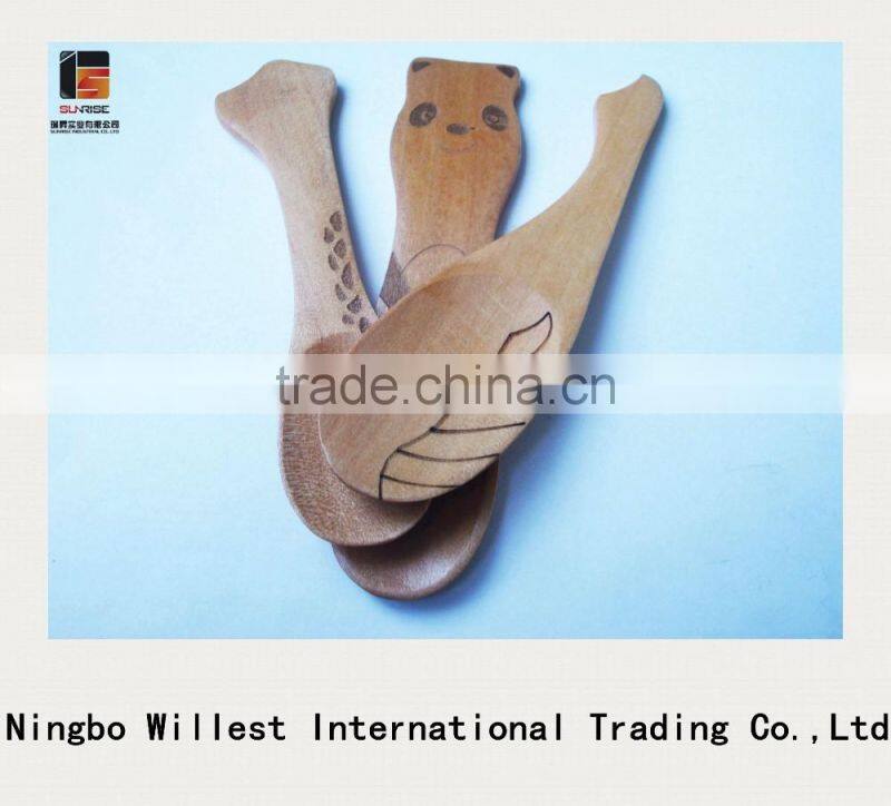Profesional manufacture wooden mini spoon, salt or spice kitchen spoons