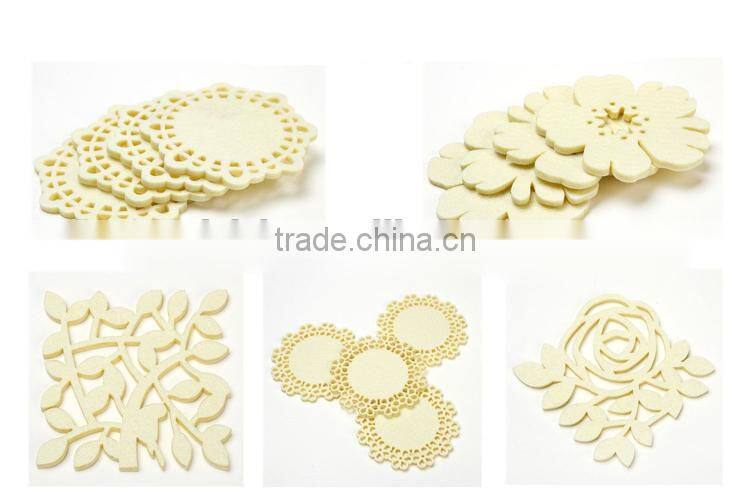 laser processed felt coaster