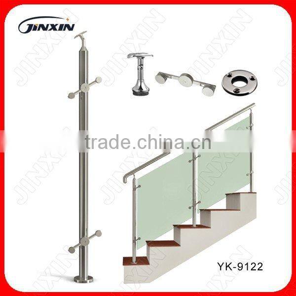 JINXIN customized glass fence_tempered glass fence panels stair railing cost
