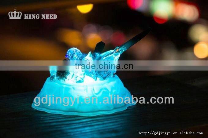 buautiful acrylic table decoration with LED for hummingbird
