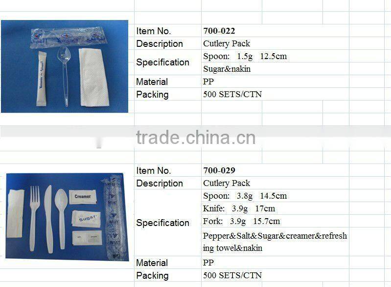Inflight Disposable Plastic Cutlery