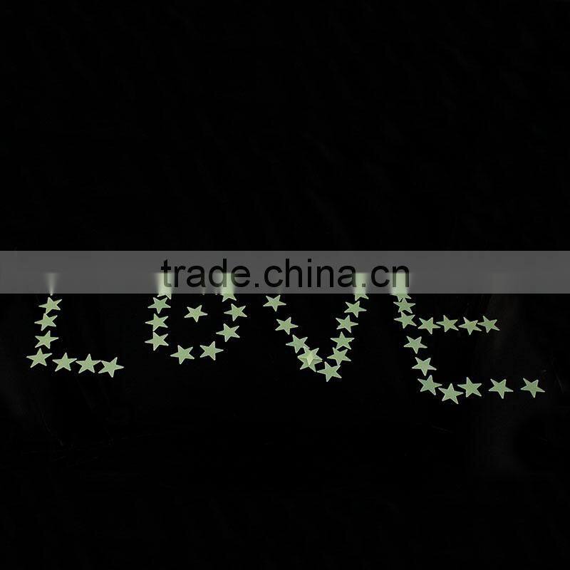 glowing star stickers ,H0T165 glow in the dark cartoon sticker , luminescent stars(stickers)