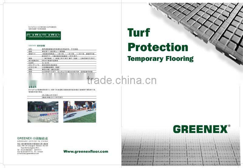 interlocking plastic mat for real grass protection