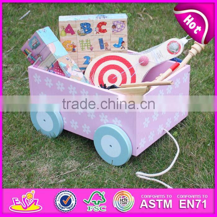 2016 wholesale high quality baby wooden toy storage box W08C134