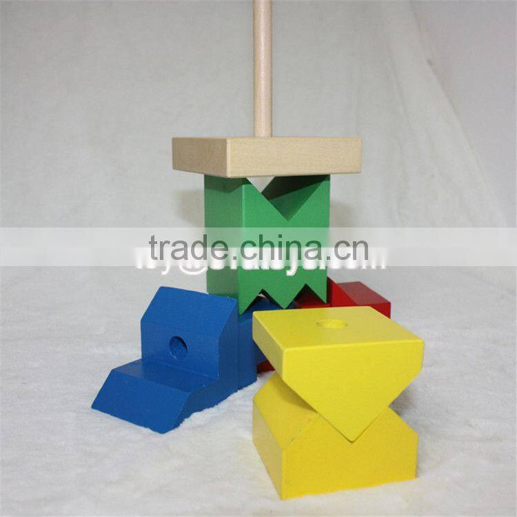 wholesale cheap educational stacking toys wooden children building blocks W13E070
