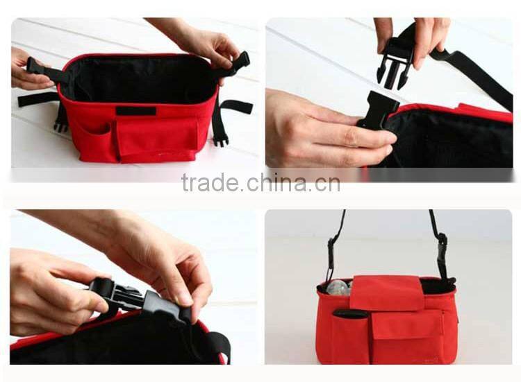 600D polyester baby nappy organizer bag with hanging