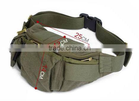 Canvas Men Waist Bag for Hiking and Cycling