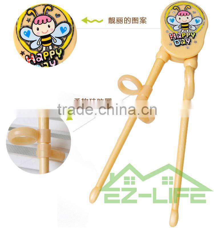 ECO PLA plastic training chopstick spoon and fork baby flatware set