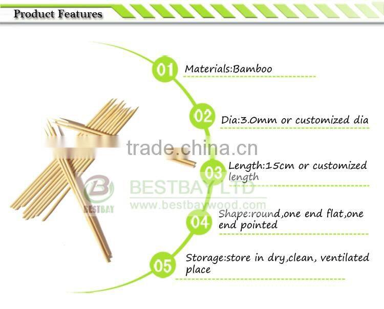 BBQ tools rotating bbq bamboo sticks round skewer