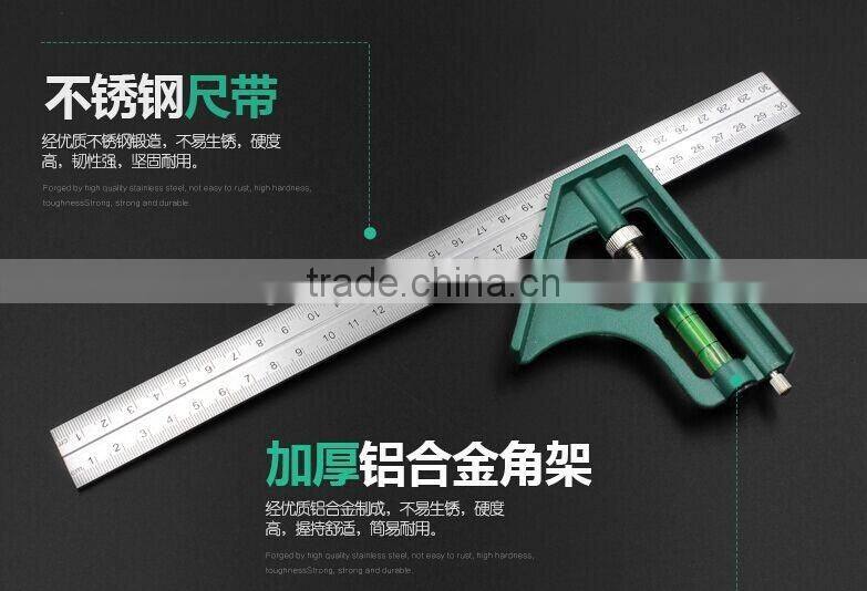 Berrylion 300mm High Grade Stainless Steel Combination Square Rulers