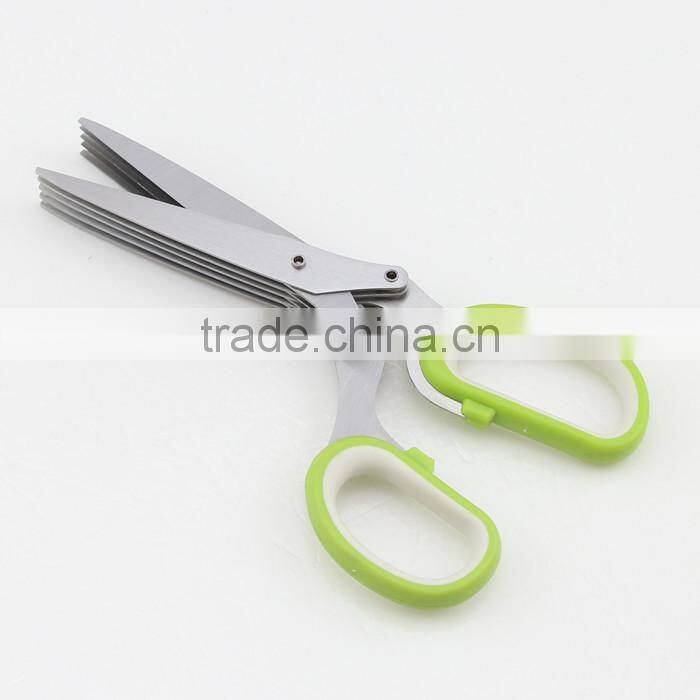 Five Stainless Steel Blades Multipurpose Kitchen Shear Culinary Herb Scissors