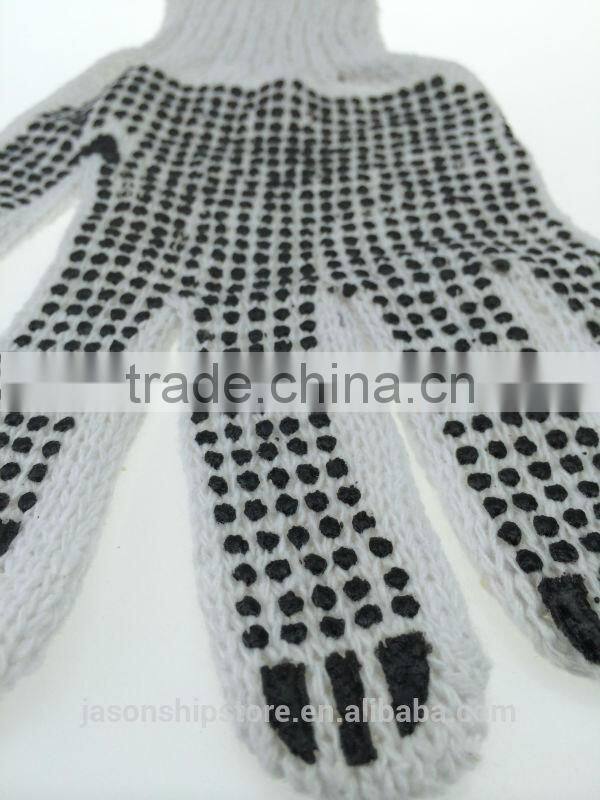 Marine Wholesale PVC Dotted Nonslip Anti-slip Cotton Work Safety Gloves