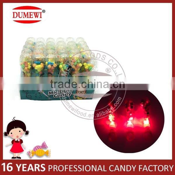 Lighting Microphone Toy with Fruit Flavor Tablet Candy