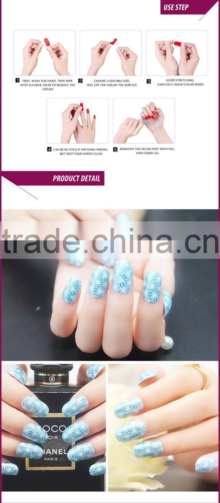 100% Nail Polish Strip VIVI Nail Art Patch Promotional